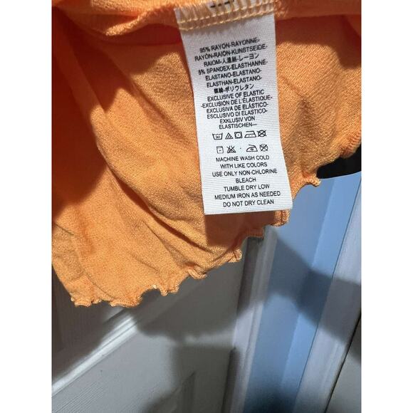 Free People Women Lana Orange Tunic Off the Shoulder Dress Size Large A000507 - Picture 5 of 9